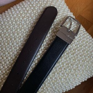 MEN’S POLO REVERSIBLE BLACK AND BROWN BELT